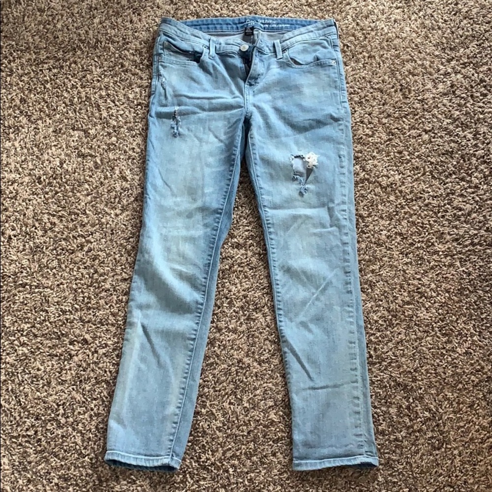 Gap girlfriend jeans with holes